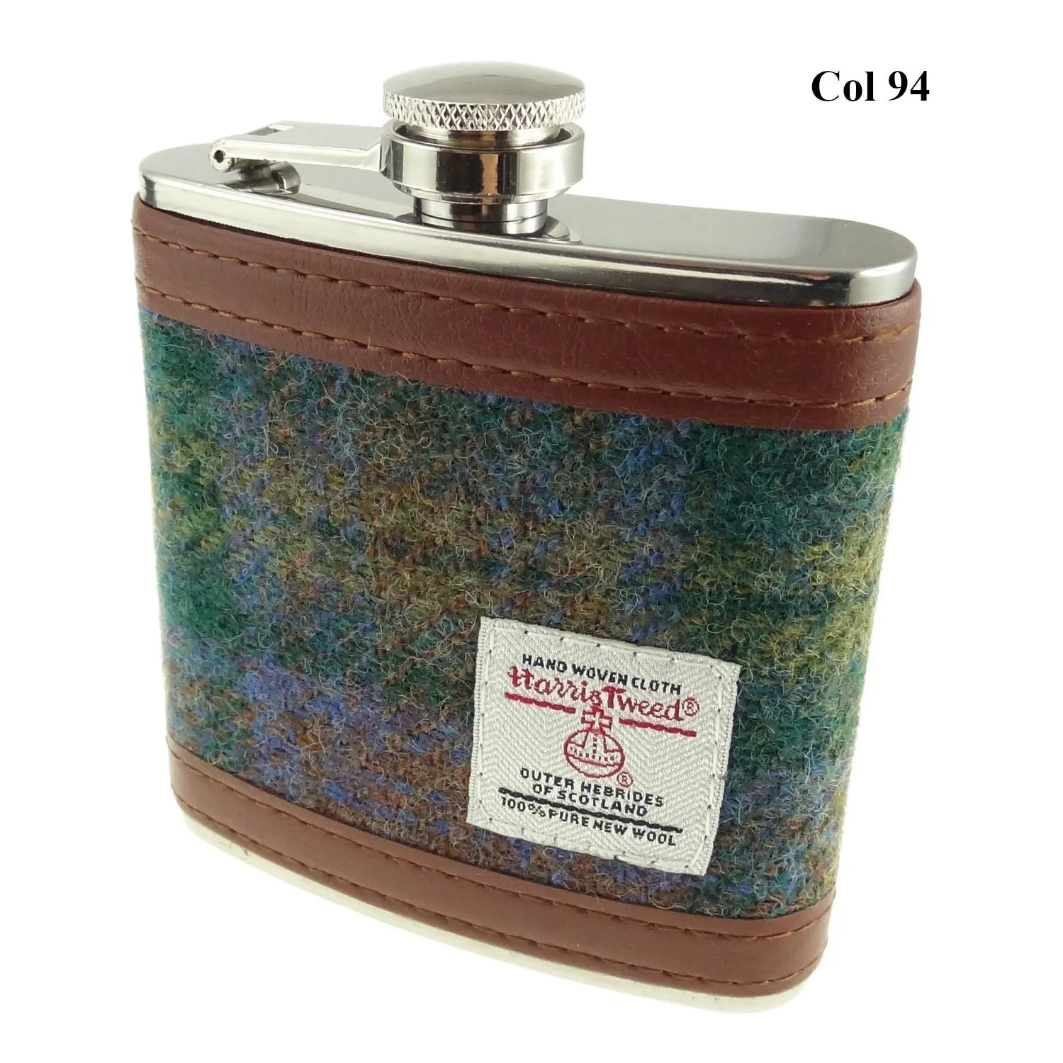 6oz Harris Tweed Hip Flask
