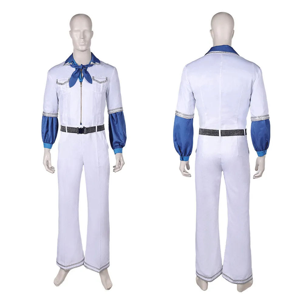 ABBA Homme Benny Anderson 1970S Combinaison Blanche Costume Vintage