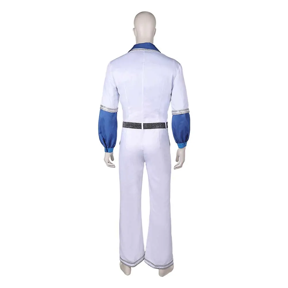 ABBA Homme Benny Anderson 1970S Combinaison Blanche Costume Vintage