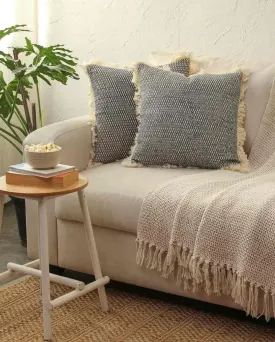 Akasam Cotton Cushion Cover | Set Of 2 | 16 X 16 Inches