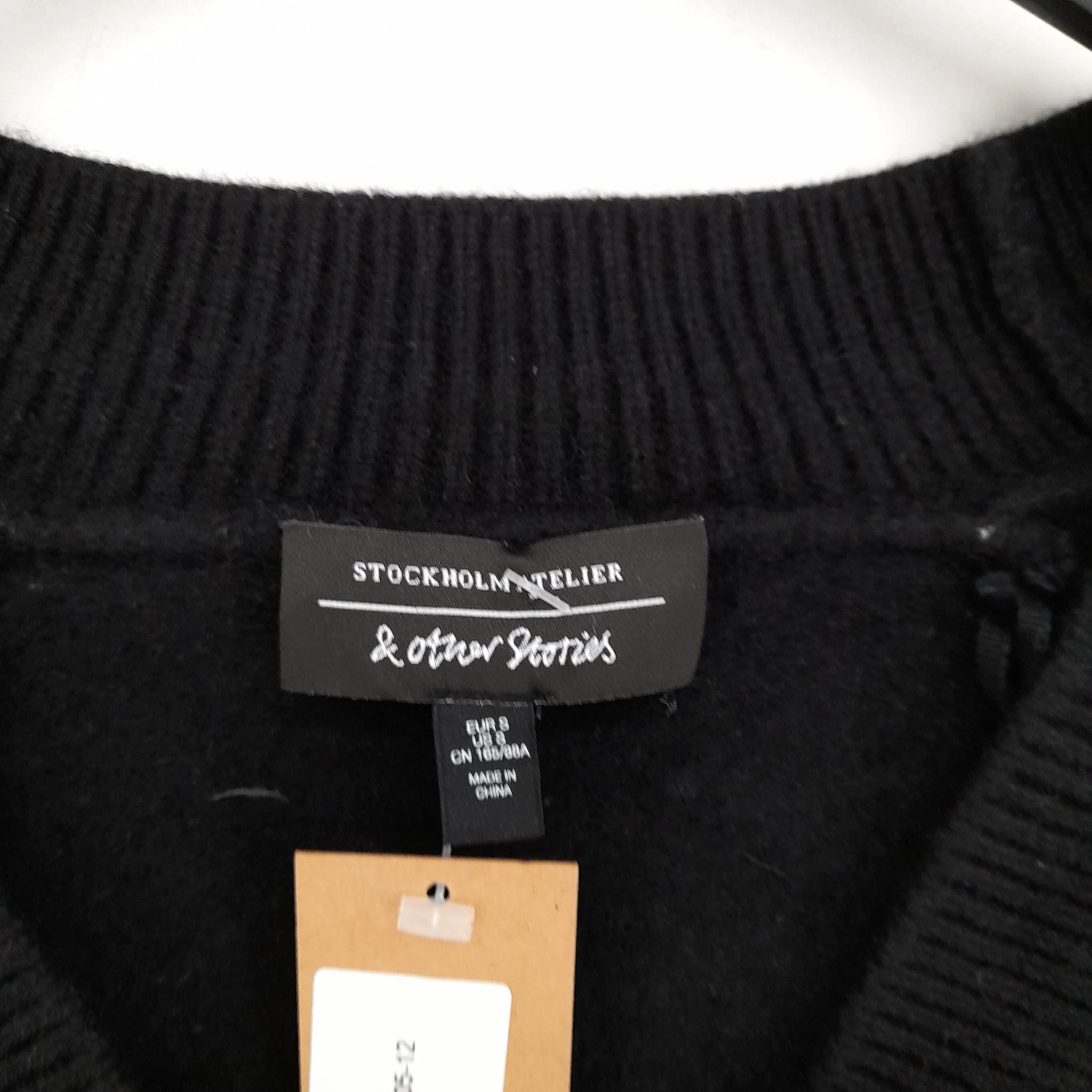 & Other Stories Women's Cardigan S Black 100% Wool