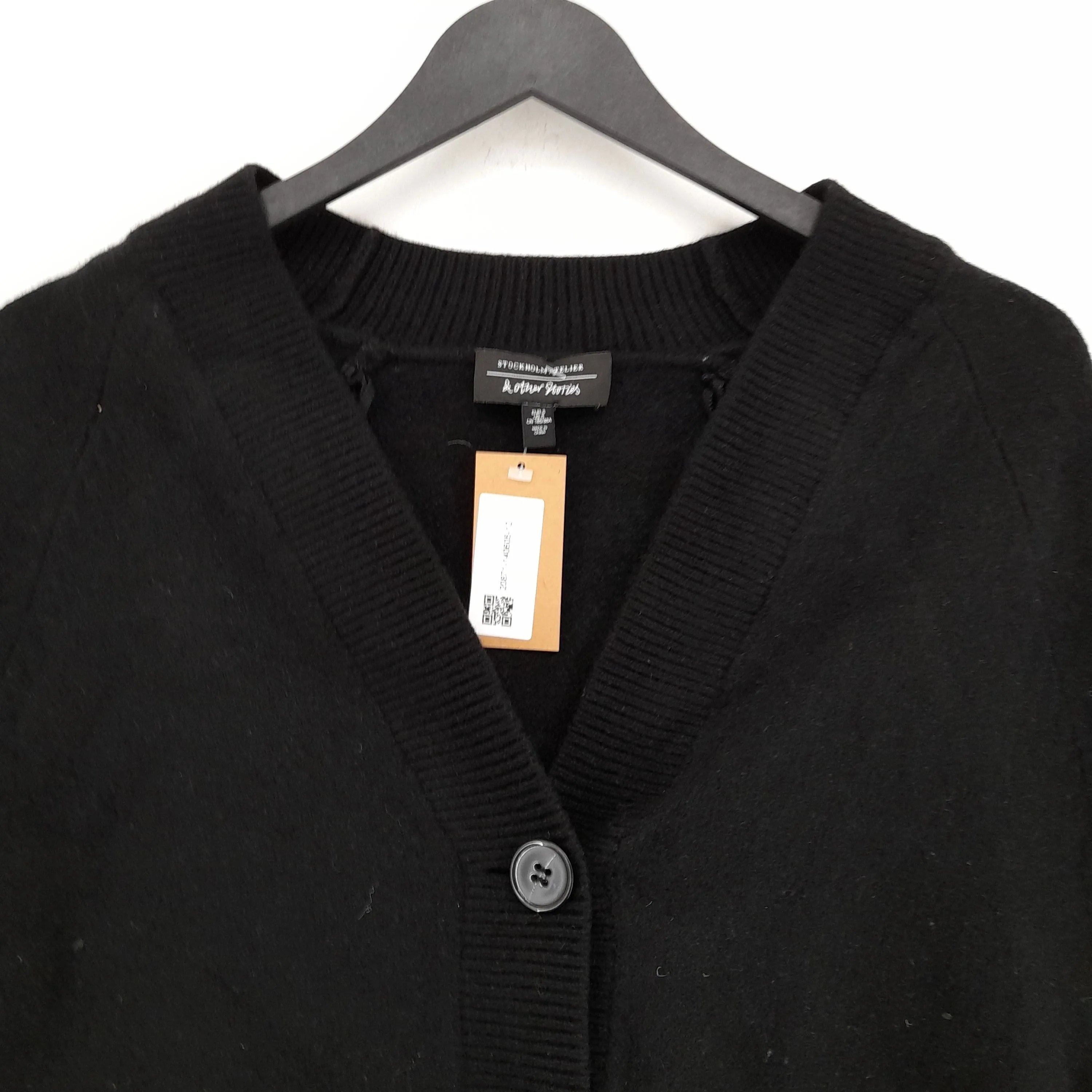 & Other Stories Women's Cardigan S Black 100% Wool