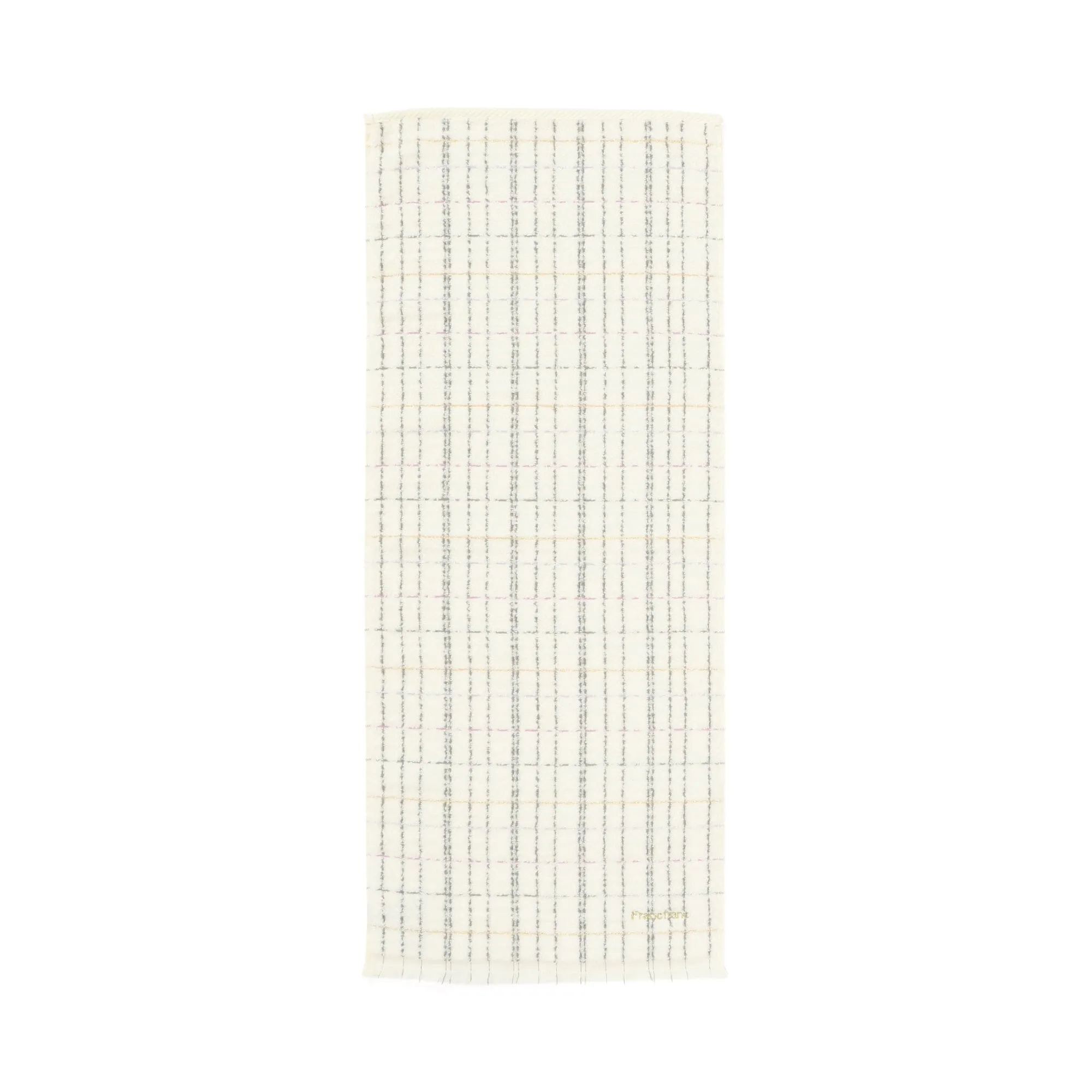 Antibacterial and deodorizing tweed pattern face towel, white