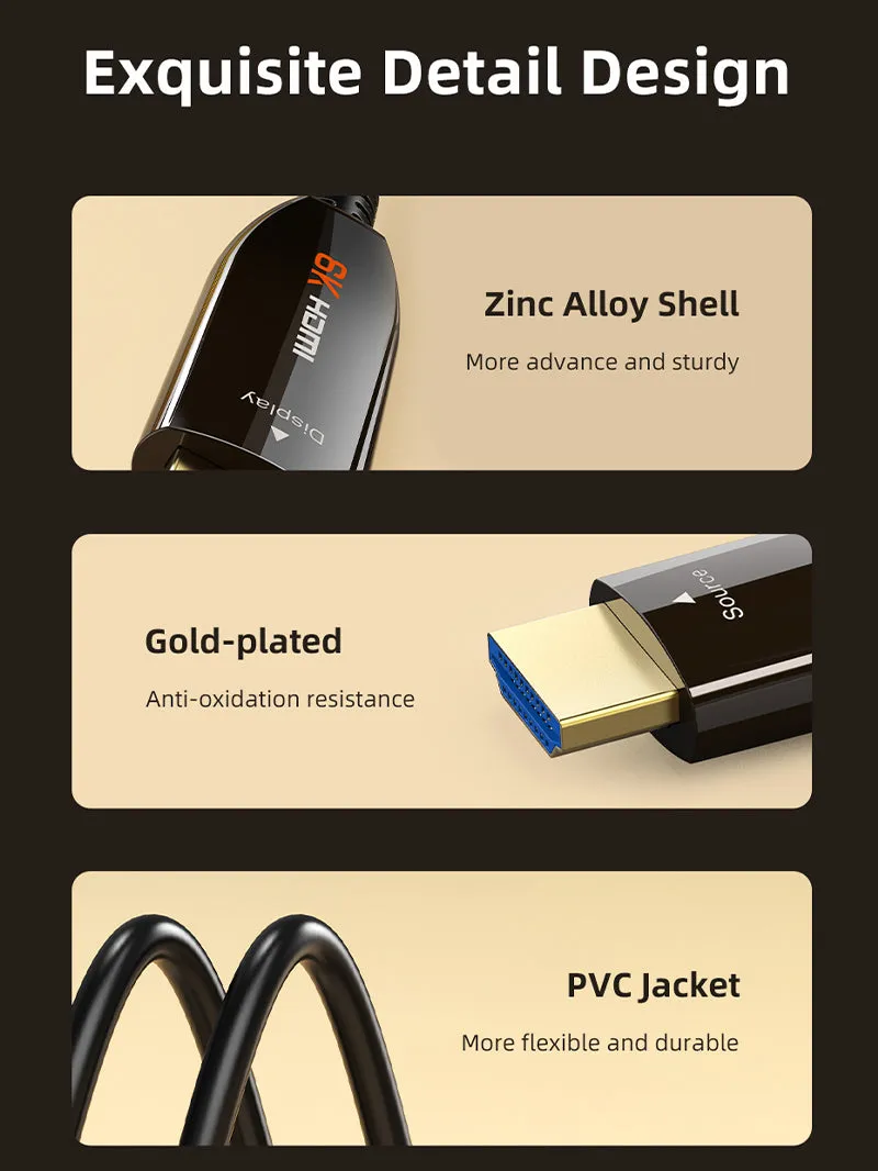 AOC Active Optical HDMI 2.1 Cable 8K 60Hz 48Gbps HDR
