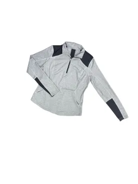 Athletic Jacket By Tek Gear In Black & Grey, Size: L