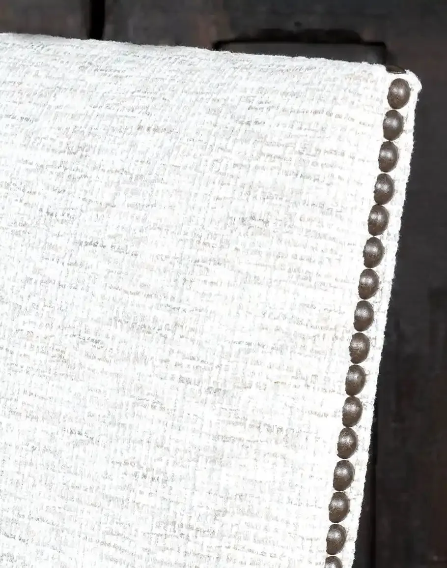 Baltic Luxe Leather and Tweed Western Dining Chair