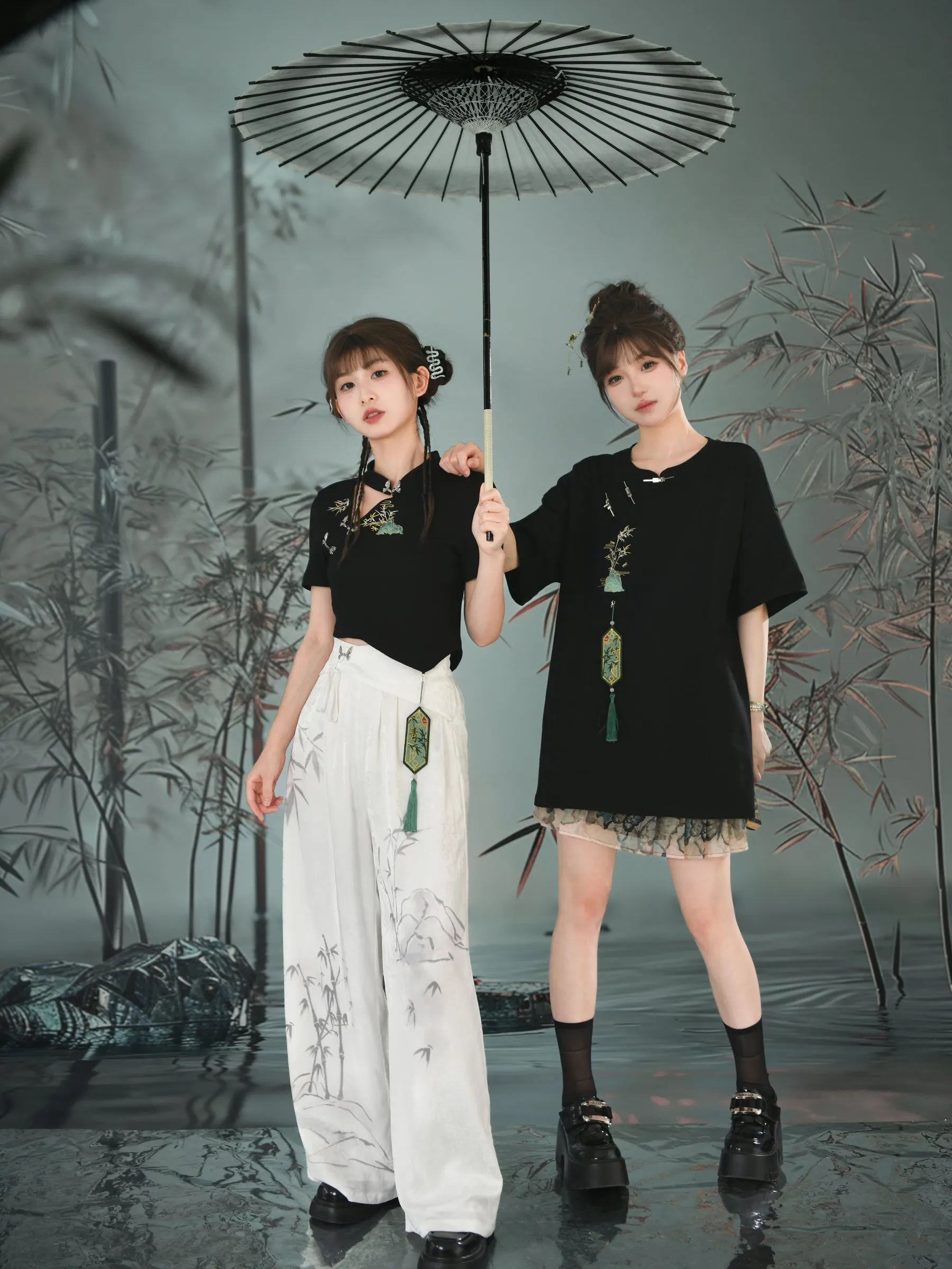 Bamboo Shadow Chinese Style Short Sleeve Tee