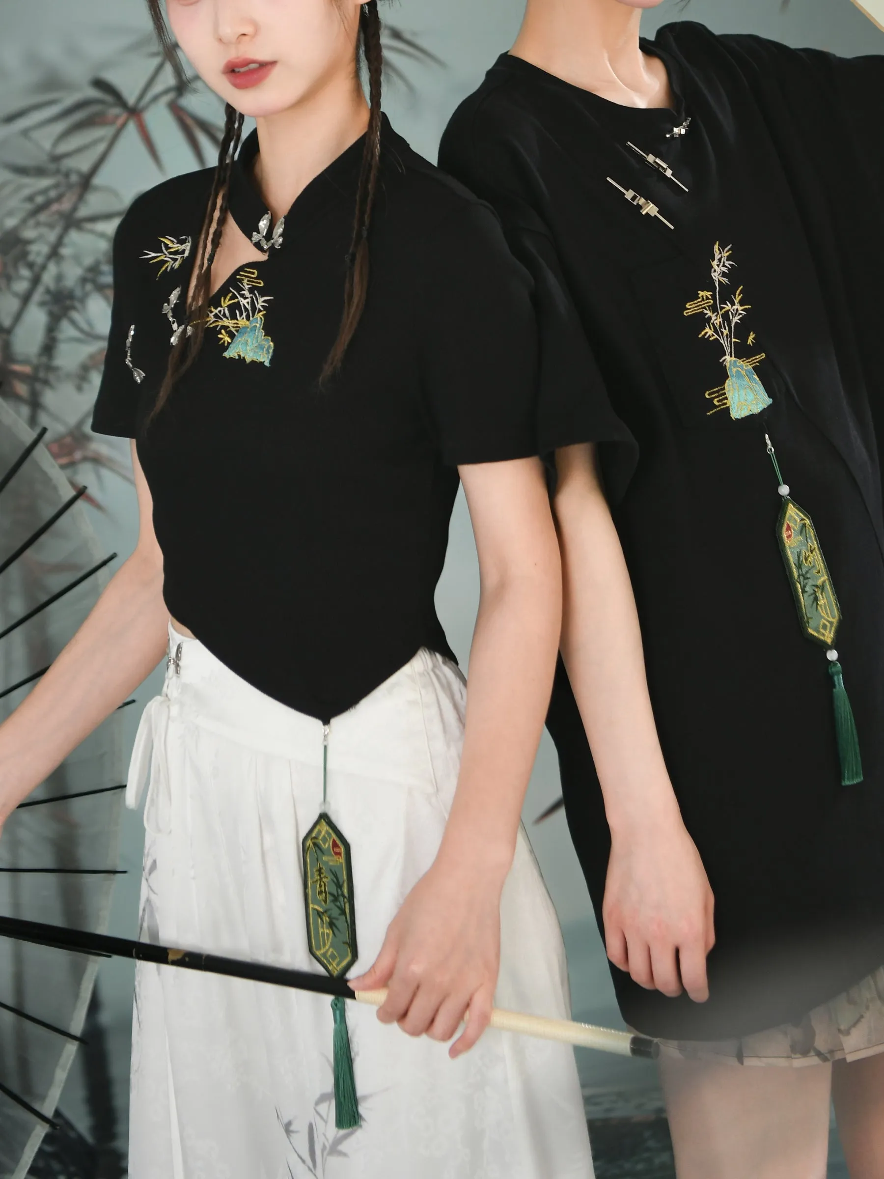 Bamboo Shadow Chinese Style Short Sleeve Tee