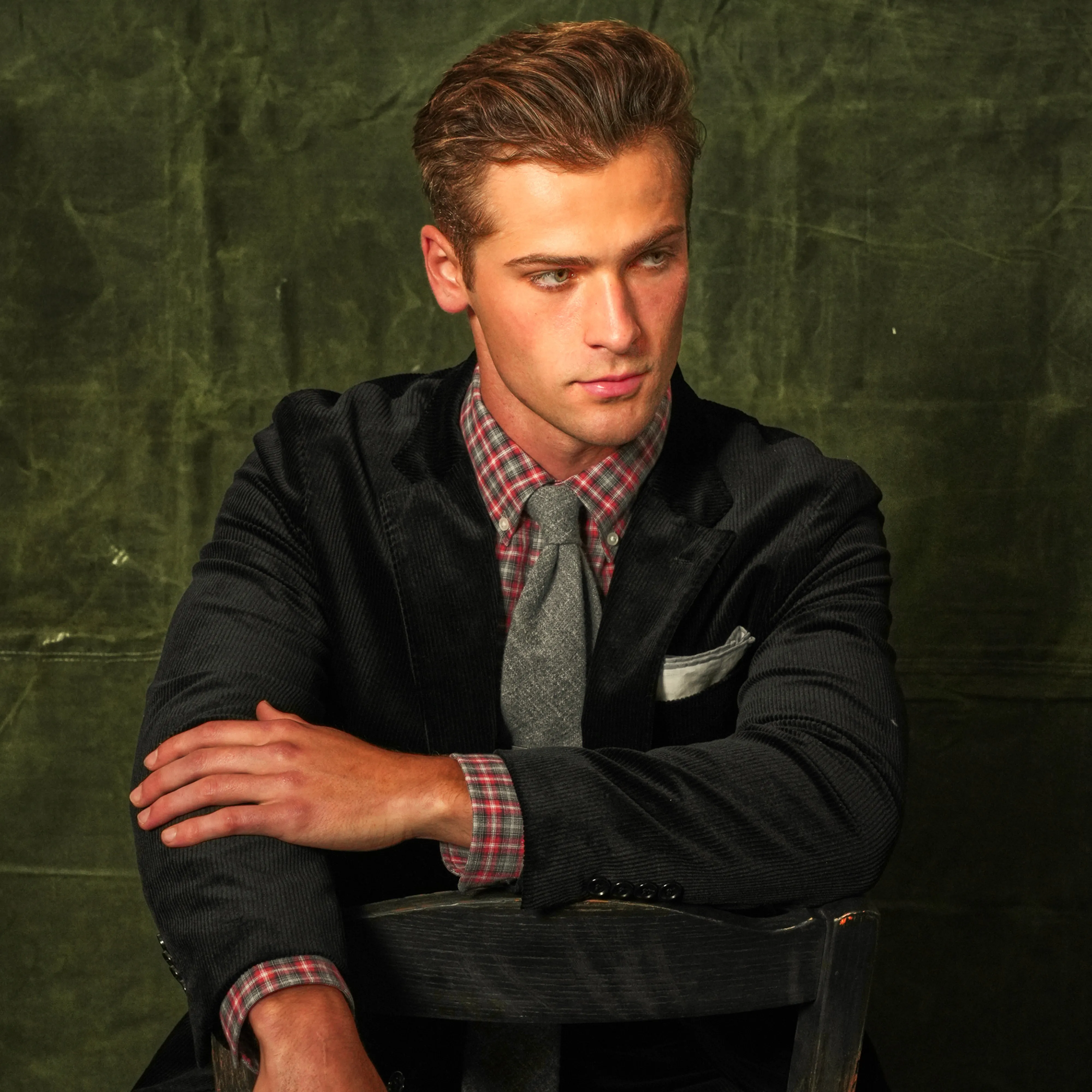 Barberis Wool Perla Grey Tie