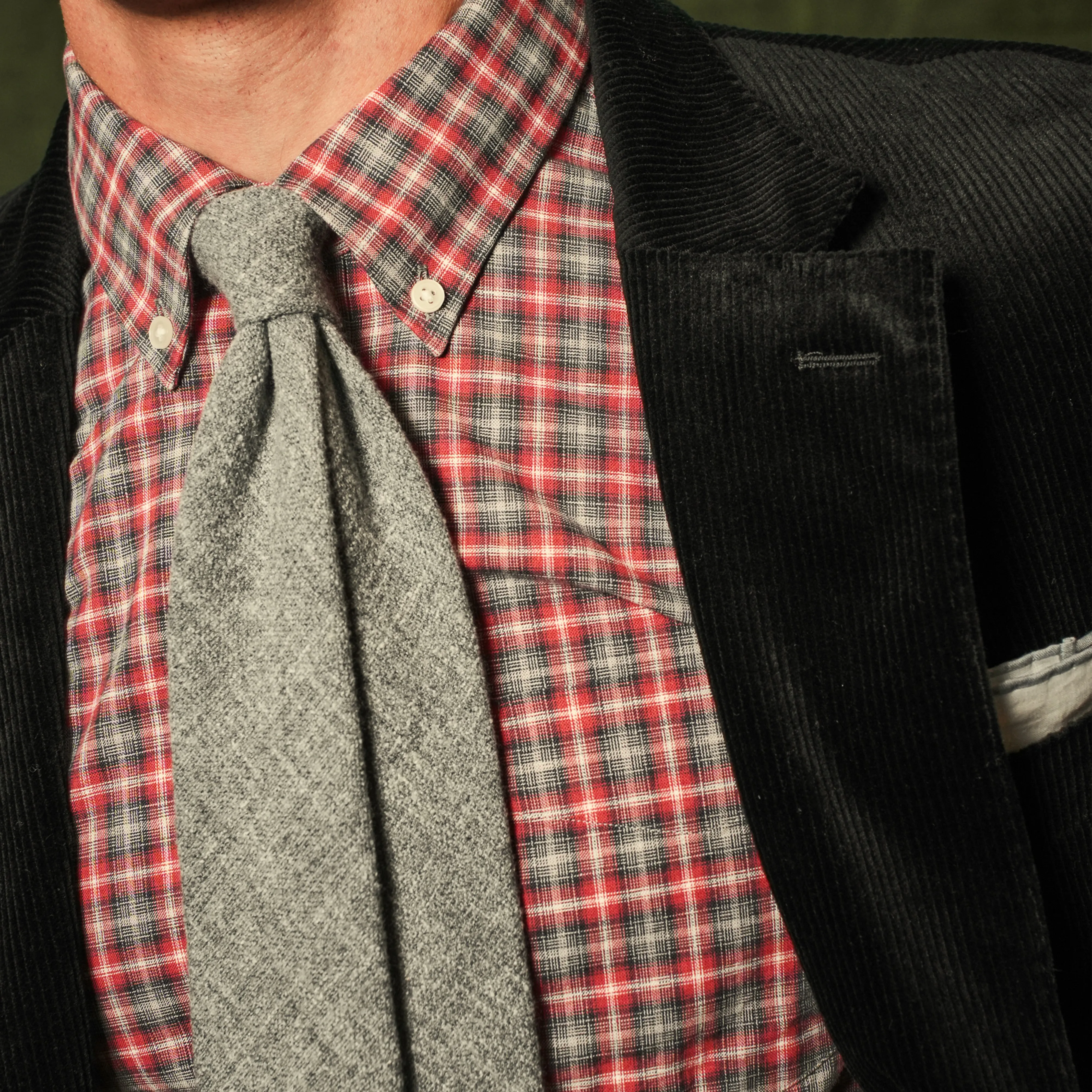 Barberis Wool Perla Grey Tie