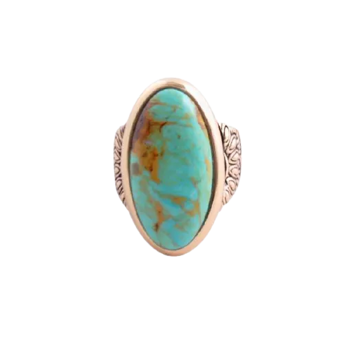 Barse Floral Inspired Turquoise Ring