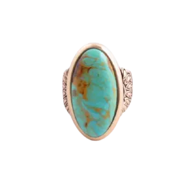 Barse Floral Inspired Turquoise Ring