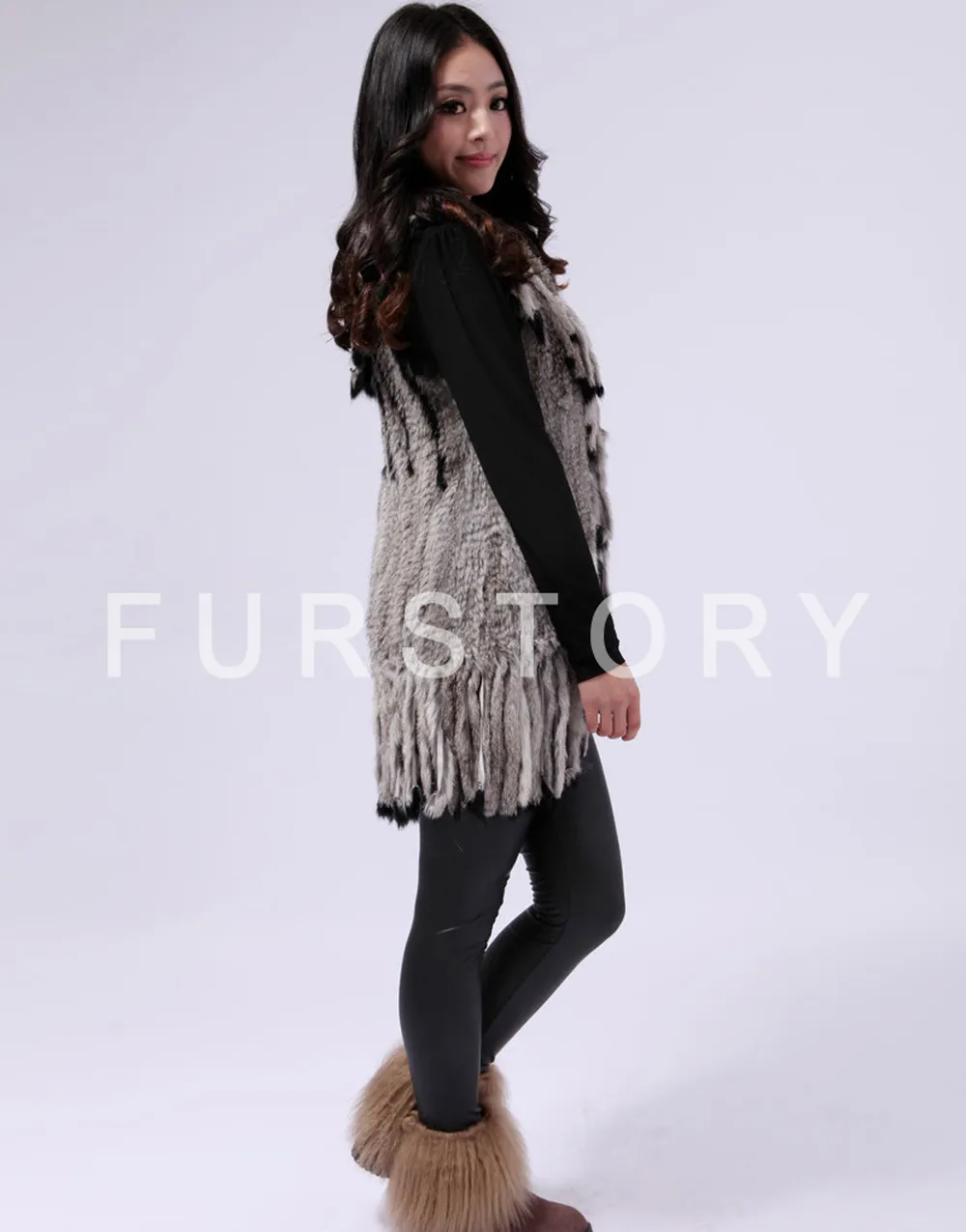 Beautiful Natural Sheep Leather Coat Jacket  Big Size Fox Fur Collar