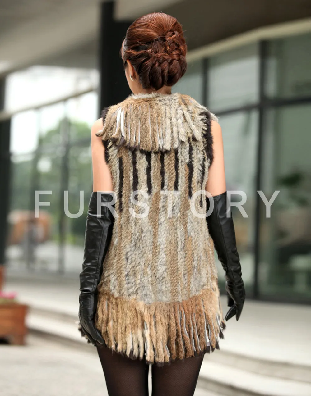 Beautiful Natural Sheep Leather Coat Jacket  Big Size Fox Fur Collar