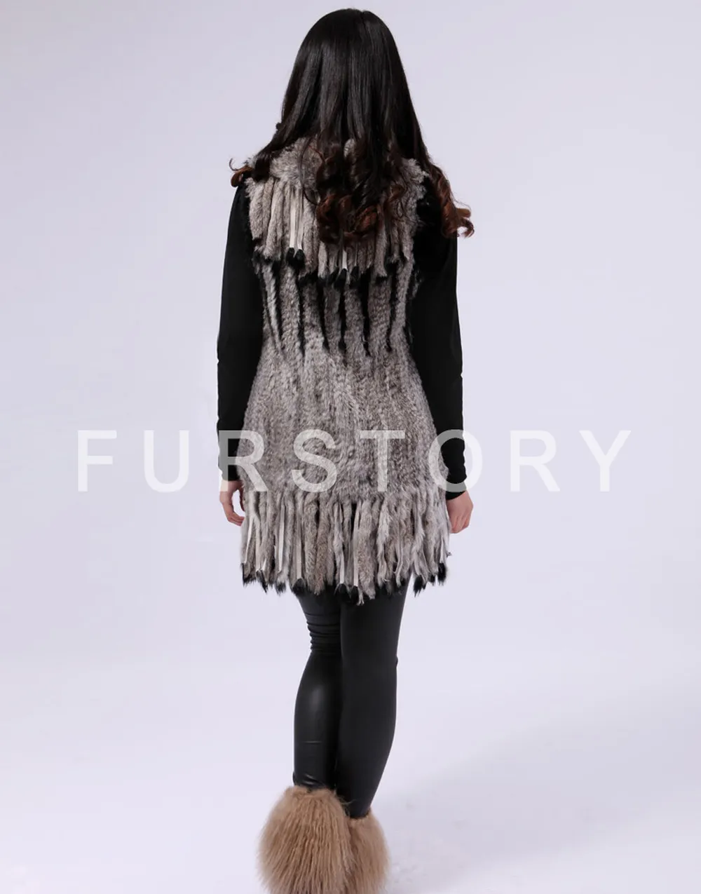 Beautiful Natural Sheep Leather Coat Jacket  Big Size Fox Fur Collar