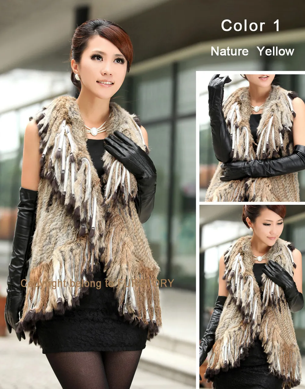 Beautiful Natural Sheep Leather Coat Jacket  Big Size Fox Fur Collar