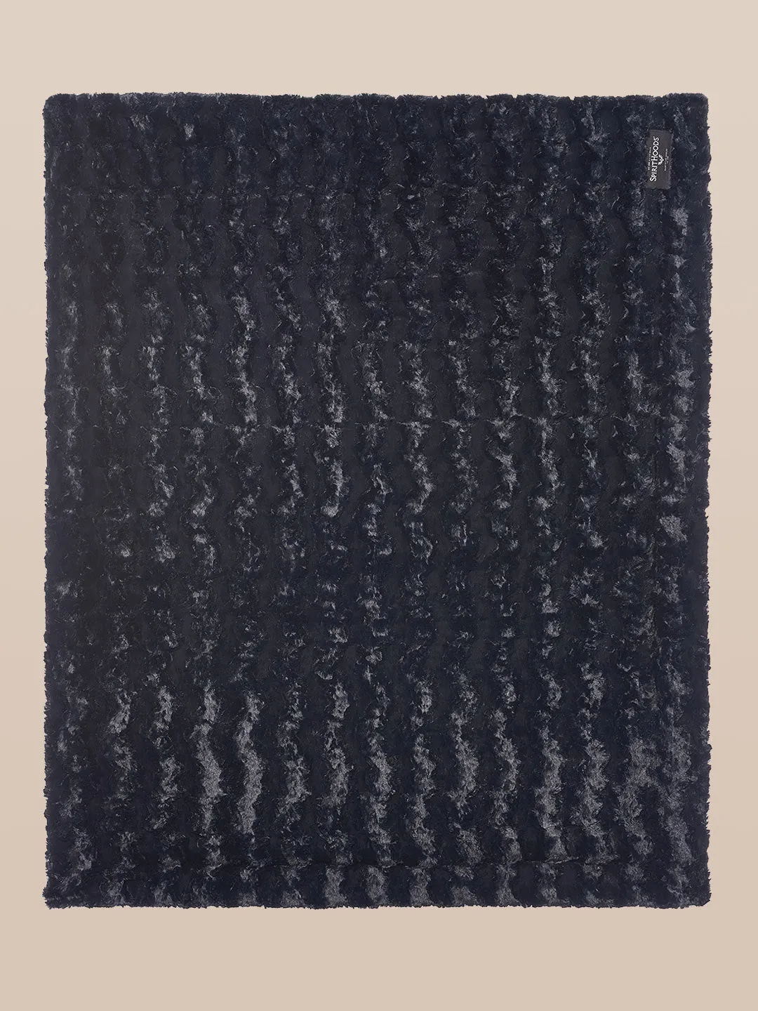 Black Cat Luxe Fake Fur Throw