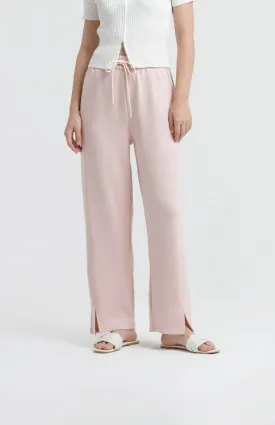 Blush Bamboo Lyocell Slit Pants