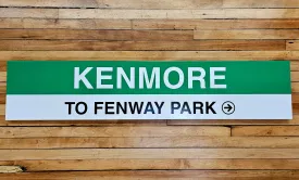 Boston MBTA Reproduction Green Line Metal Station Signs (58")