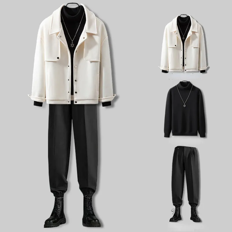 British Casual Style Short Lapel Jacket