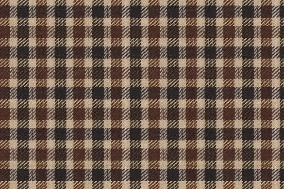 Brown Check 53% Wool 47% Linen (Ref-417655)
