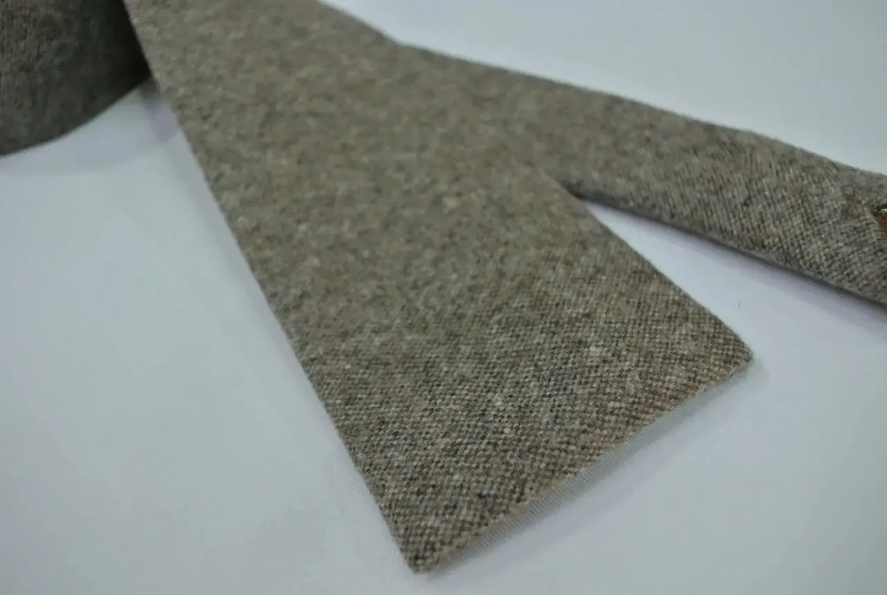 brown wool tie| hand made modshipping brand wool necktie