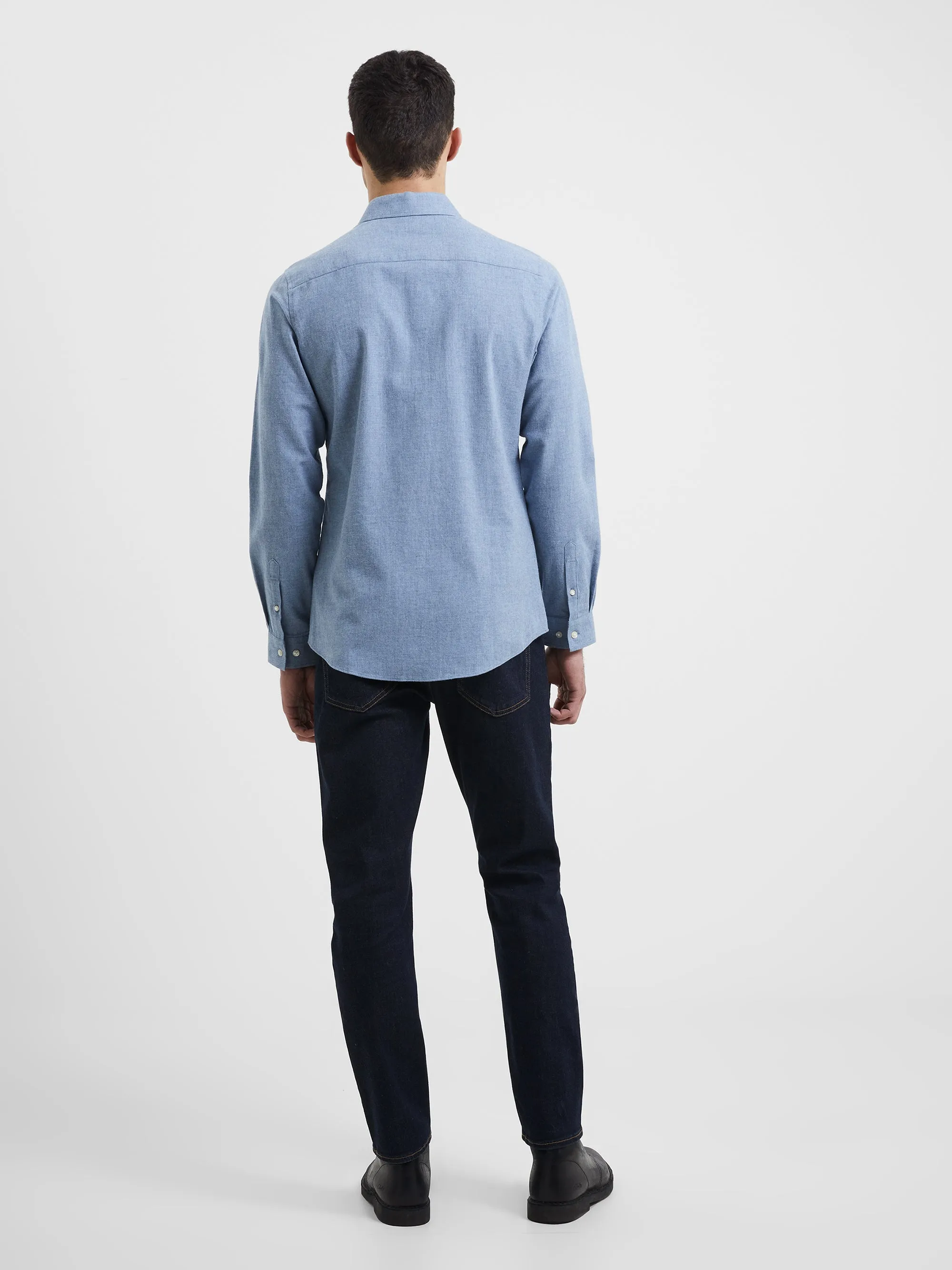Brushed Melange Long Sleeve Shirt