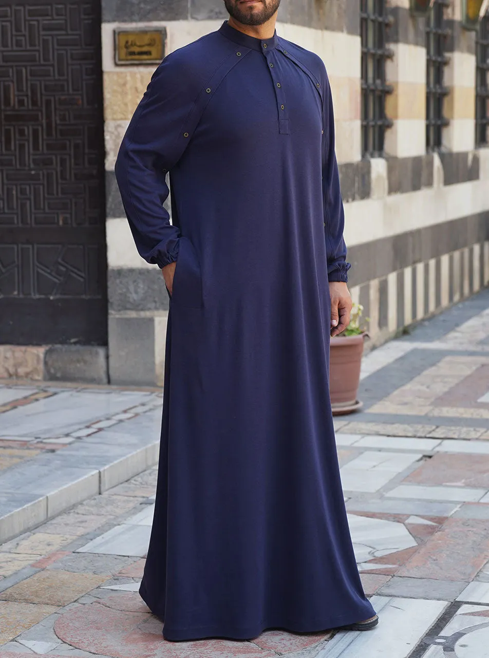 Buttoned Sleeve Overlay Thobe