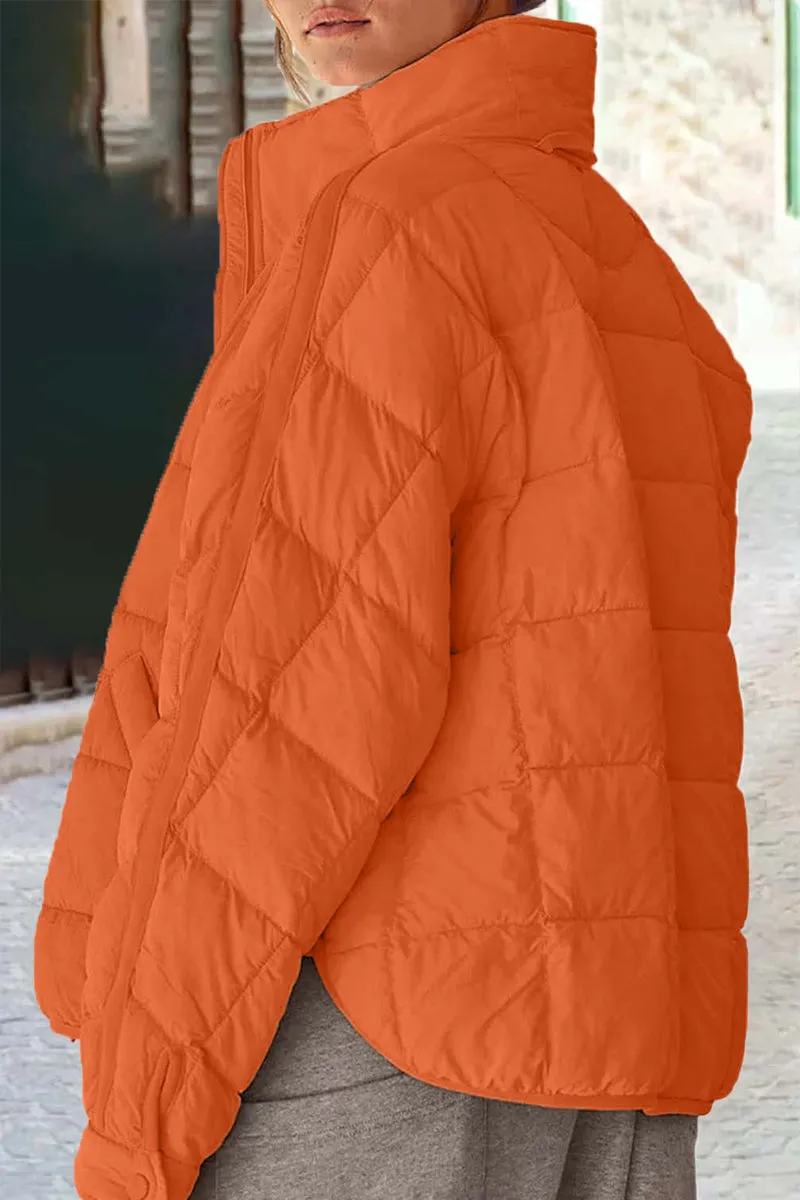 Casual Solid Color Mandarin Collar Outerwear(5 Colors)