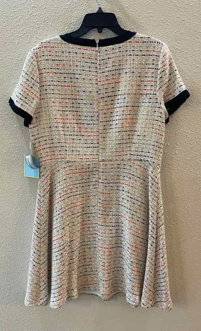 Cece Cream Multi Size 14 Dress