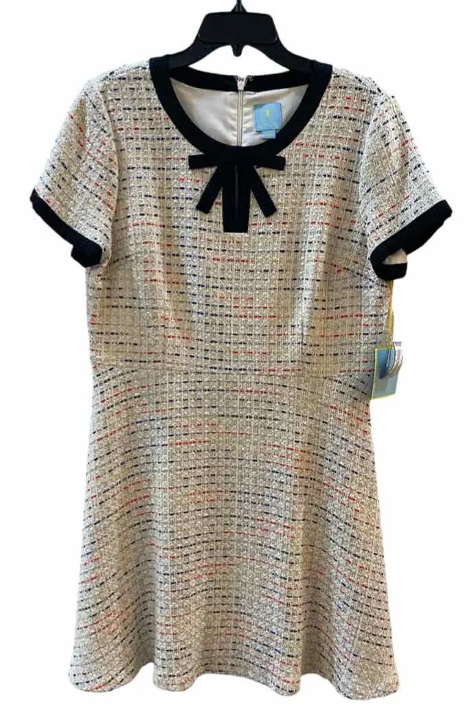 Cece Cream Multi Size 14 Dress