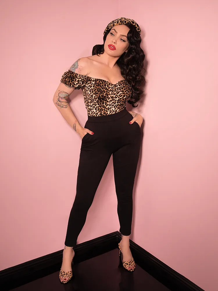Cigarette Pants in Black Ponte - Vixen by Micheline Pitt