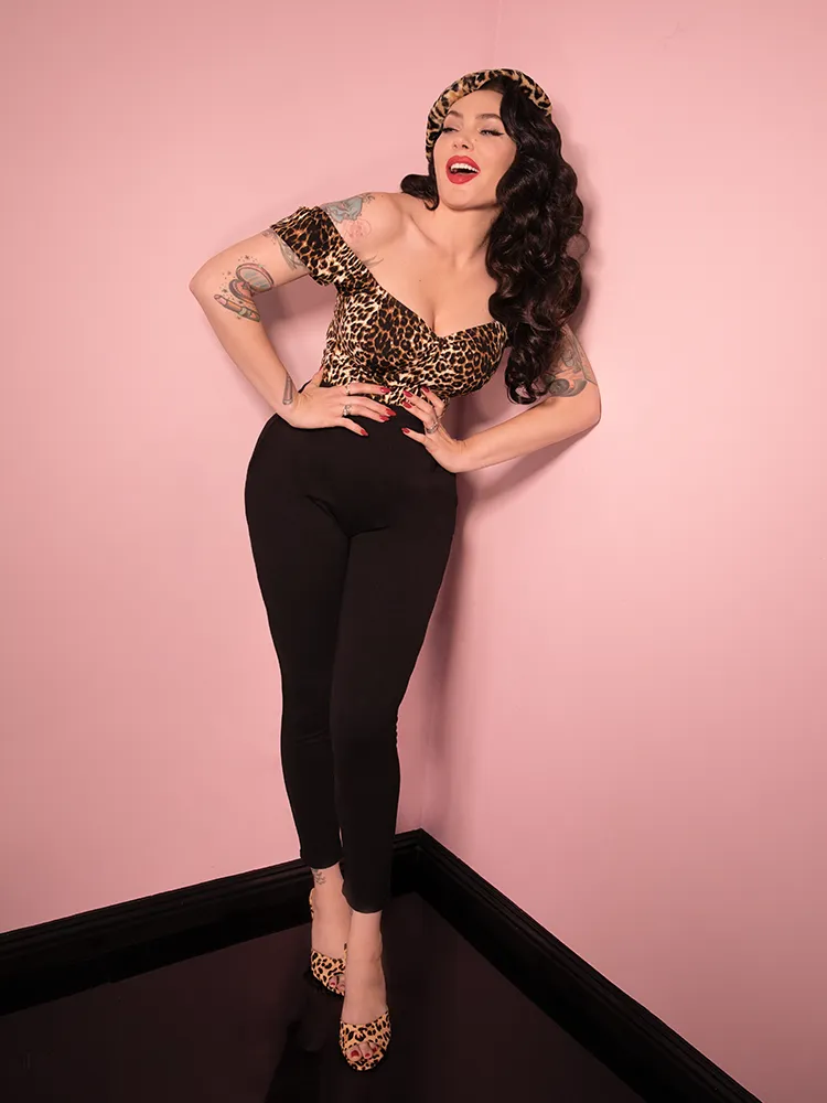 Cigarette Pants in Black Ponte - Vixen by Micheline Pitt