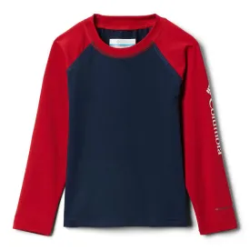 Columbia Collegiate Navy/Red Sandy Shores L/S Toddler Rash Guard