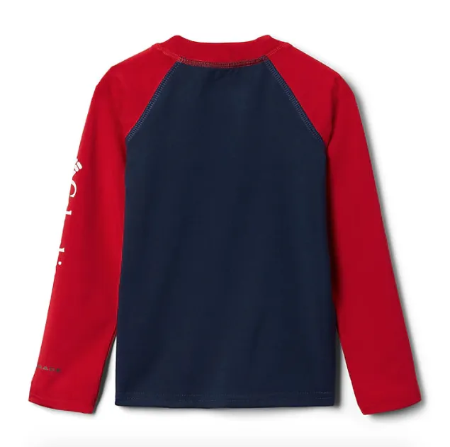 Columbia Collegiate Navy/Red Sandy Shores L/S Toddler Rash Guard