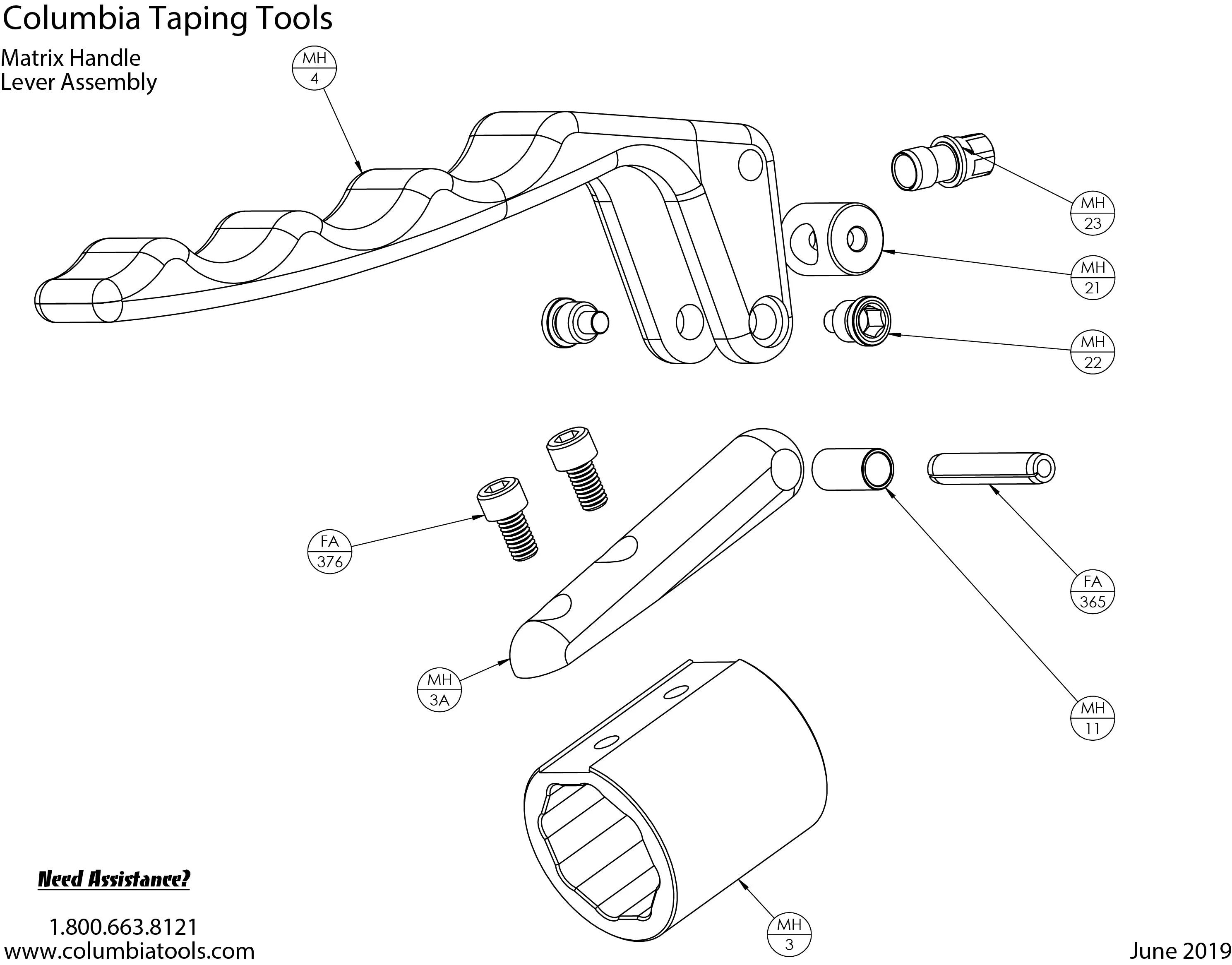 Columbia Matrix Handle Repair Parts
