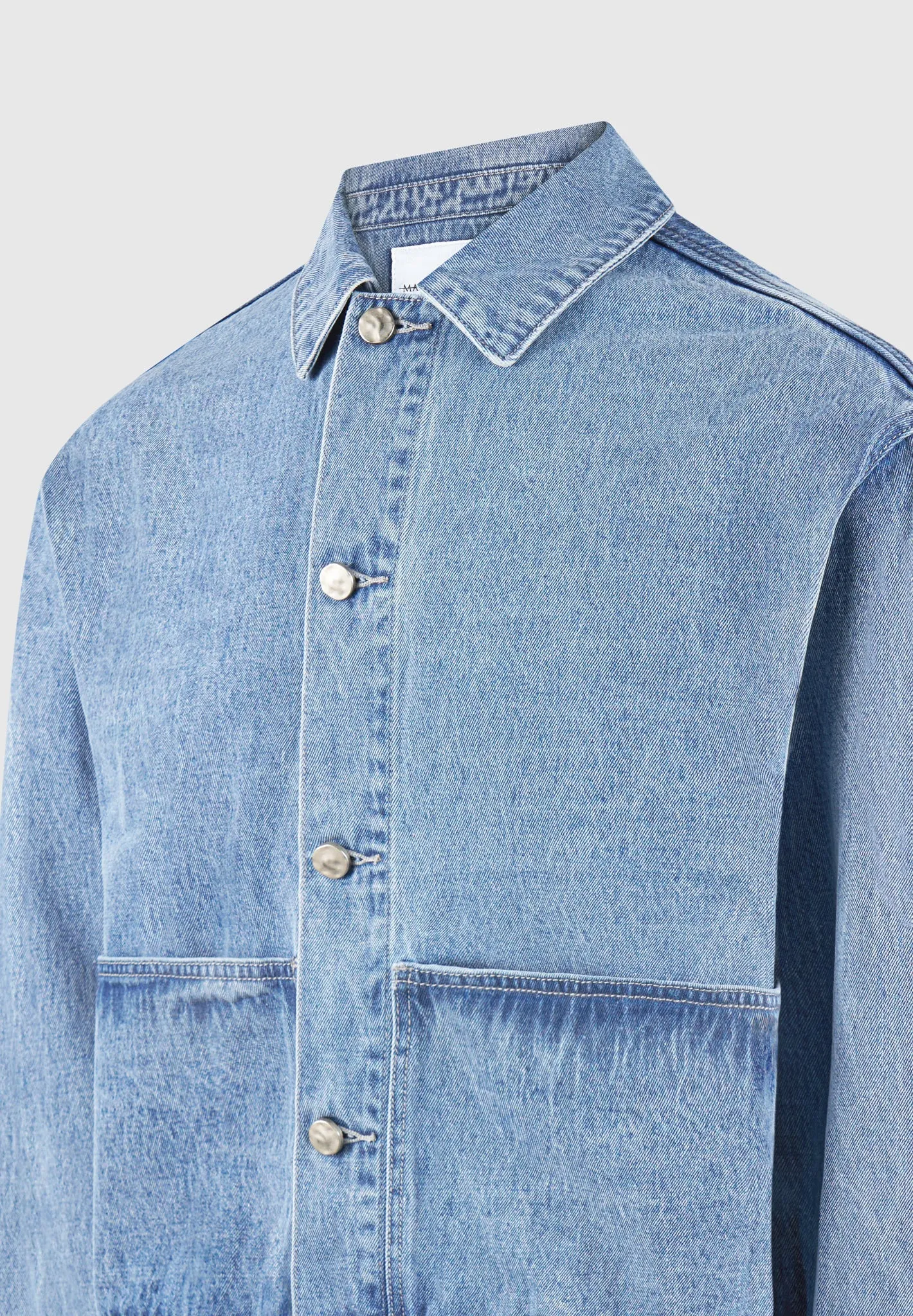 Contrast Stitch Carpenter Jacket - Mid Blue