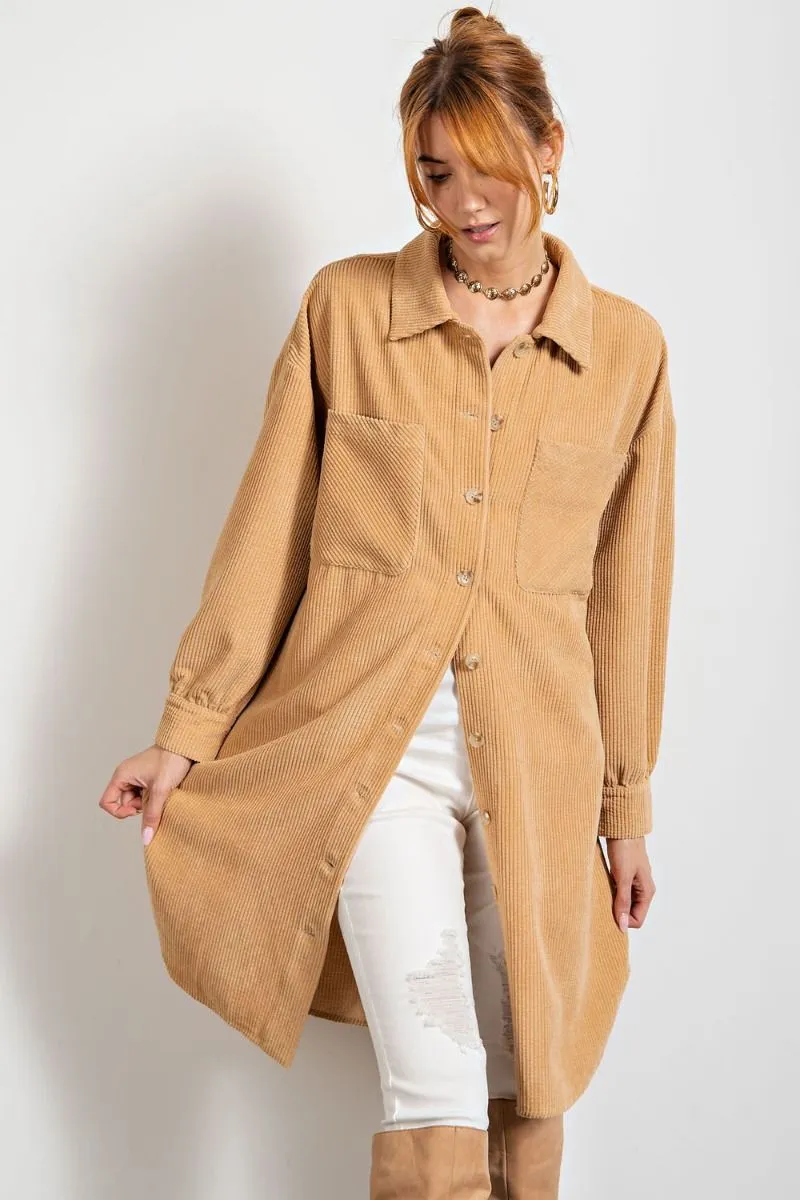 Corduroy Shirt Dress