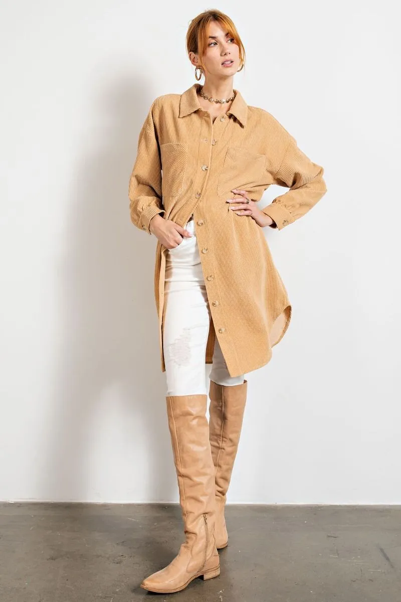 Corduroy Shirt Dress