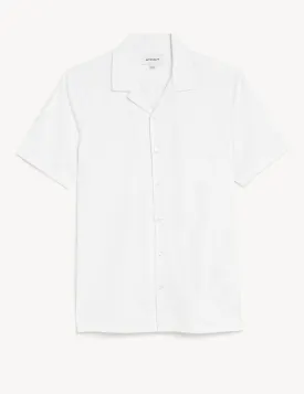 Cotton Rich Cuban Collar Shirt
