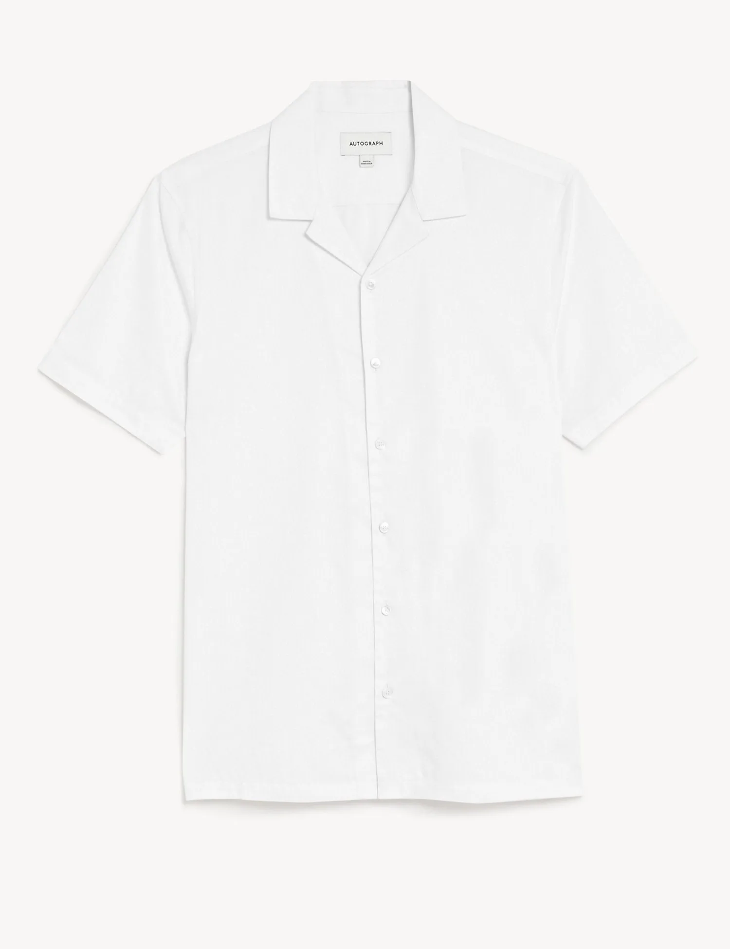 Cotton Rich Cuban Collar Shirt