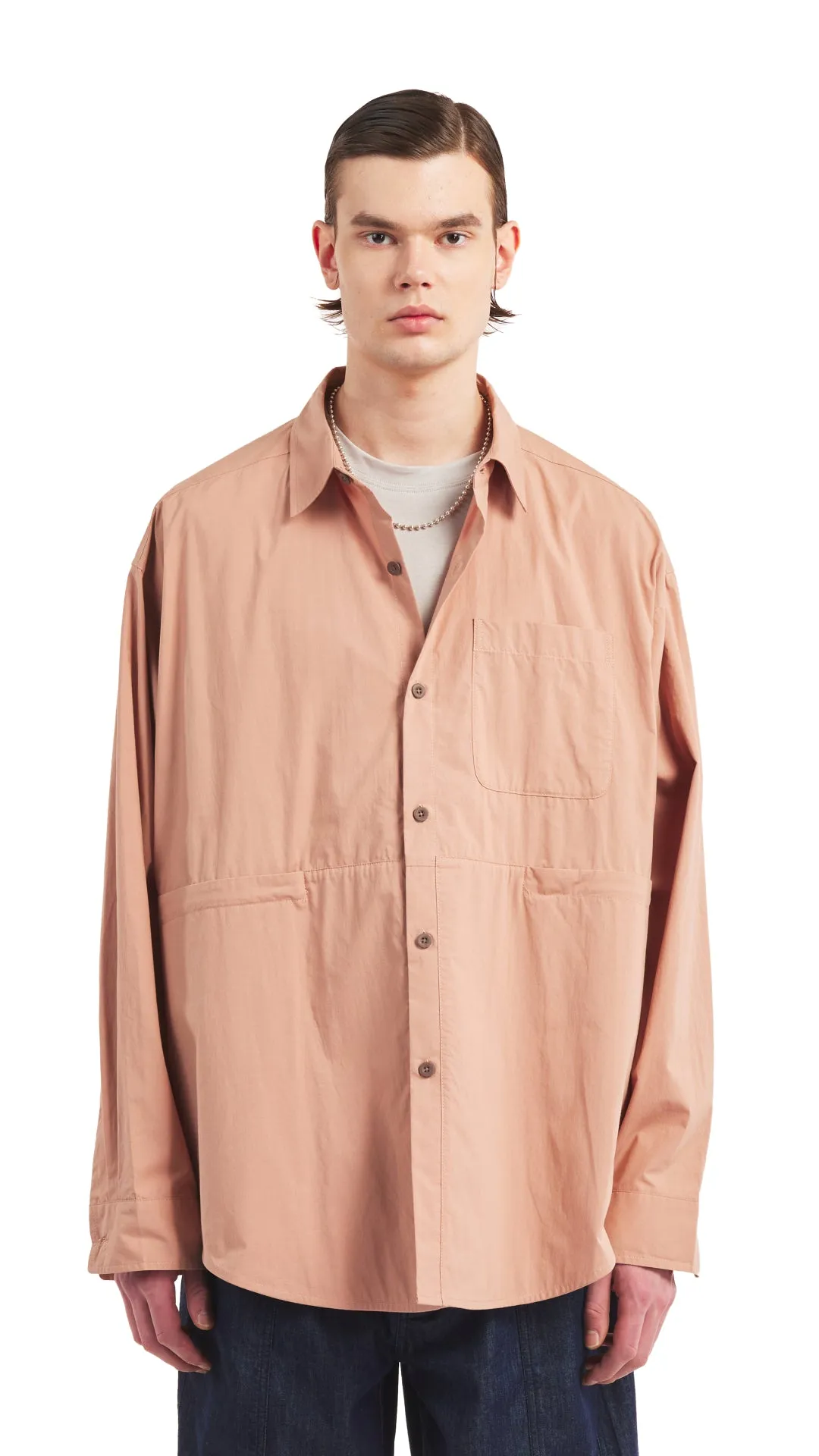 Cotton Typewriter Classic Collar Shirt Jacket