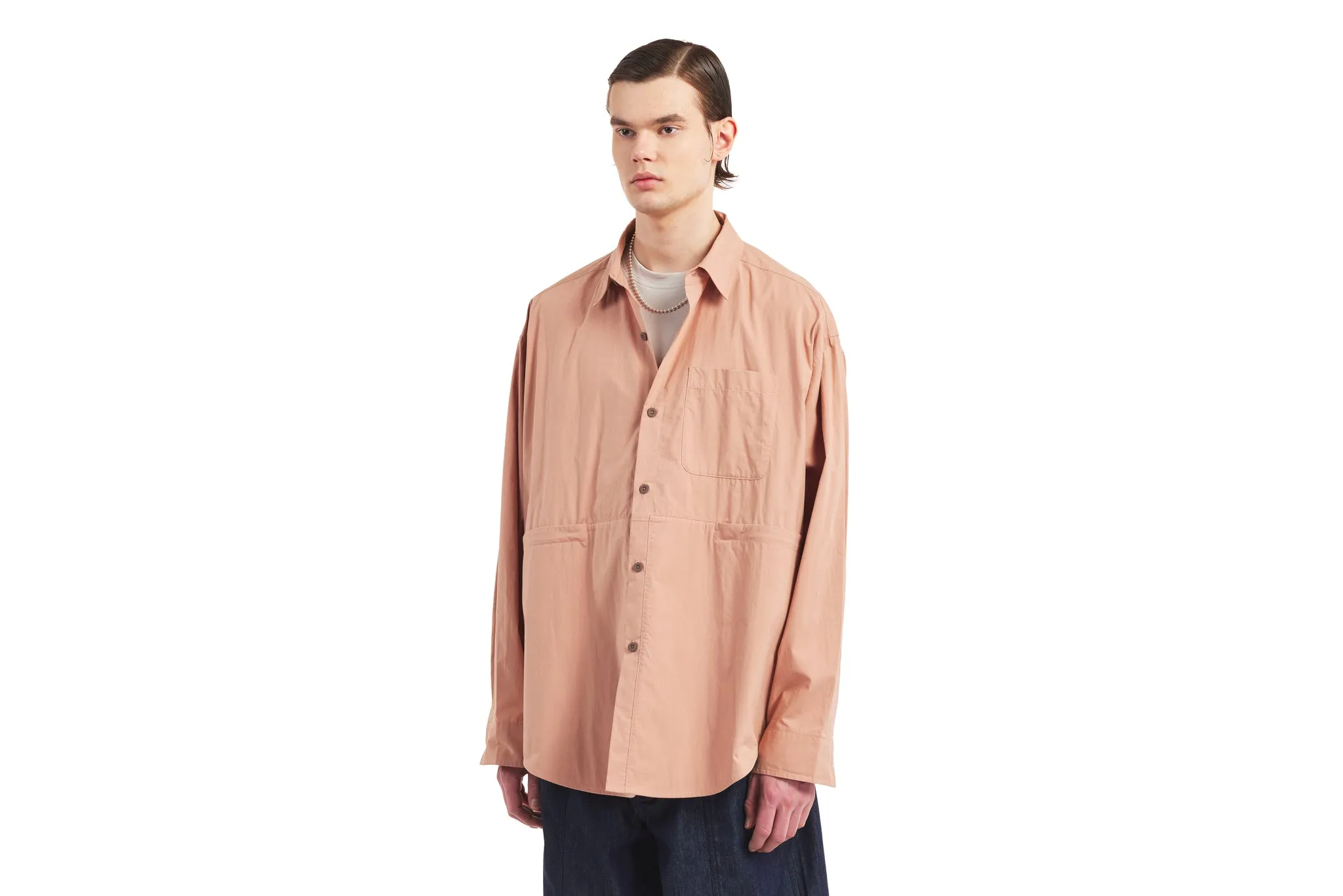 Cotton Typewriter Classic Collar Shirt Jacket