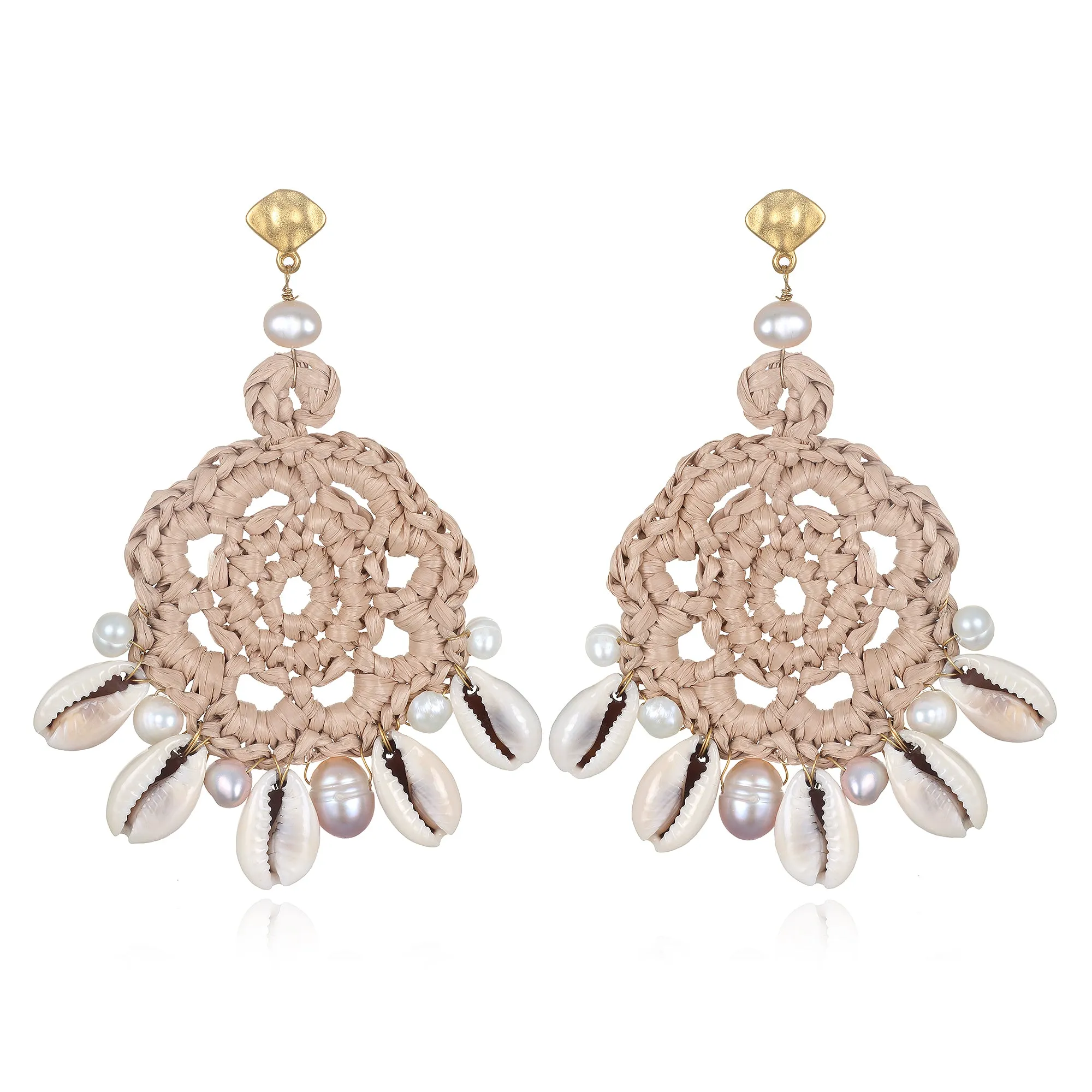 Daydreamer Crochet Shell Earrings