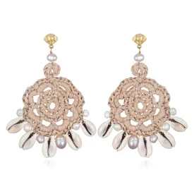 Daydreamer Crochet Shell Earrings