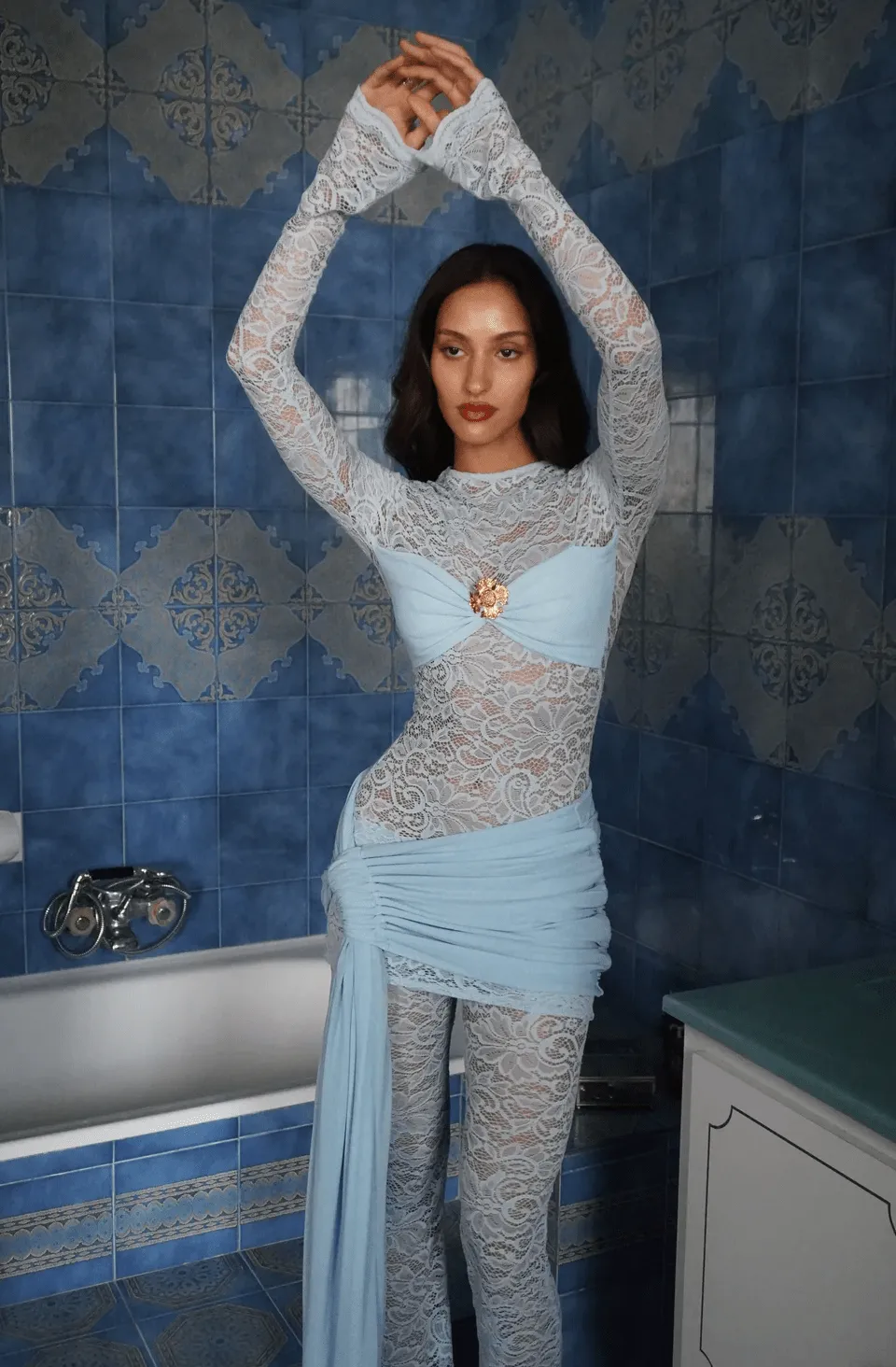 Deconduarte - Ortigia Pants in Baby Blue