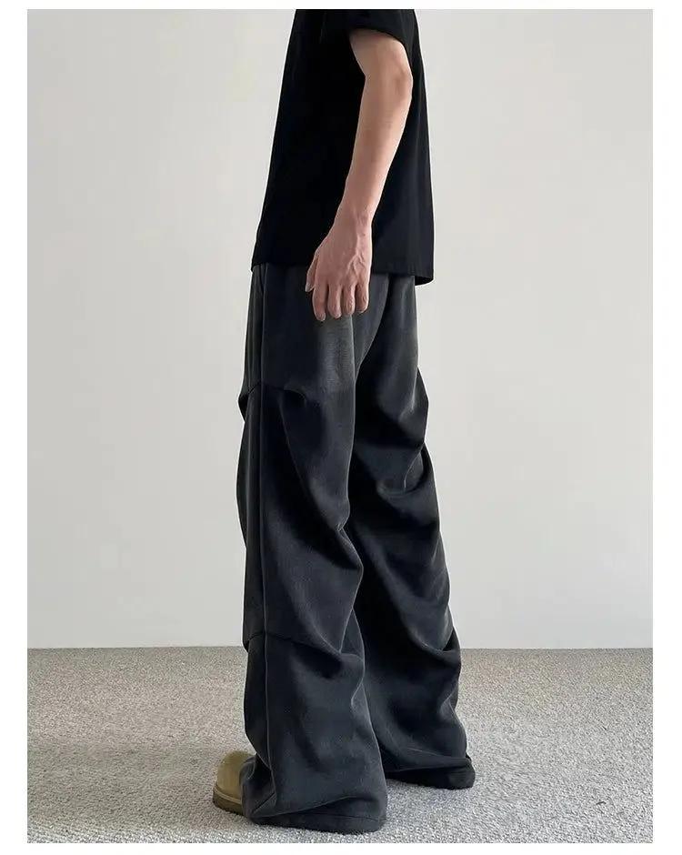 Drawcord Multi-Pleats Pants