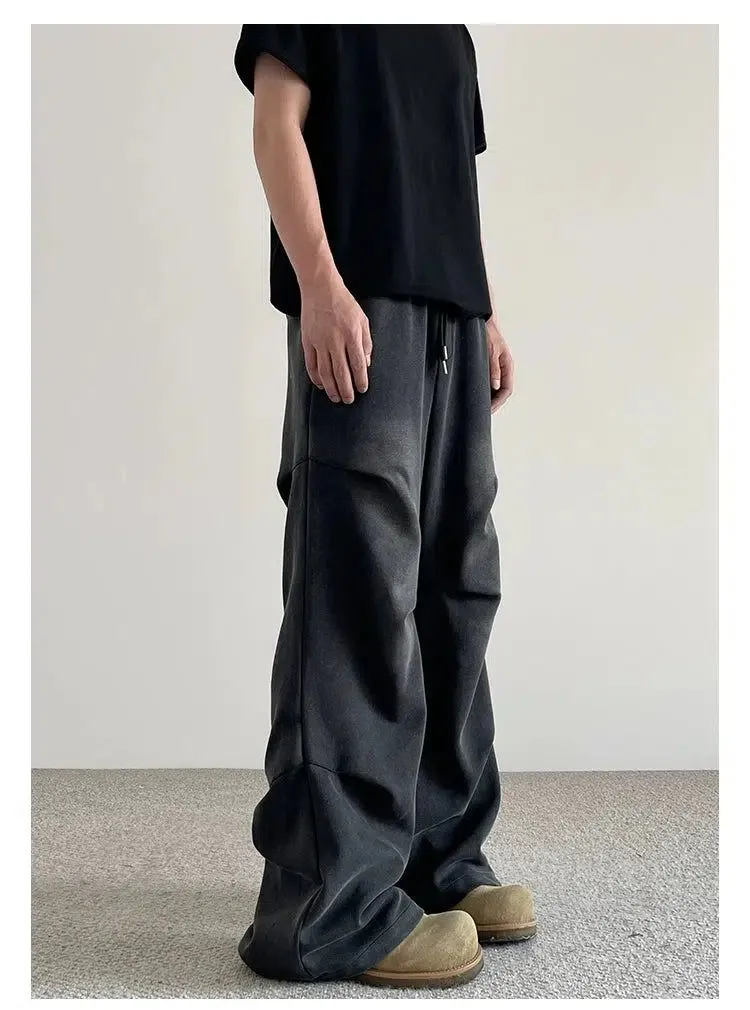 Drawcord Multi-Pleats Pants