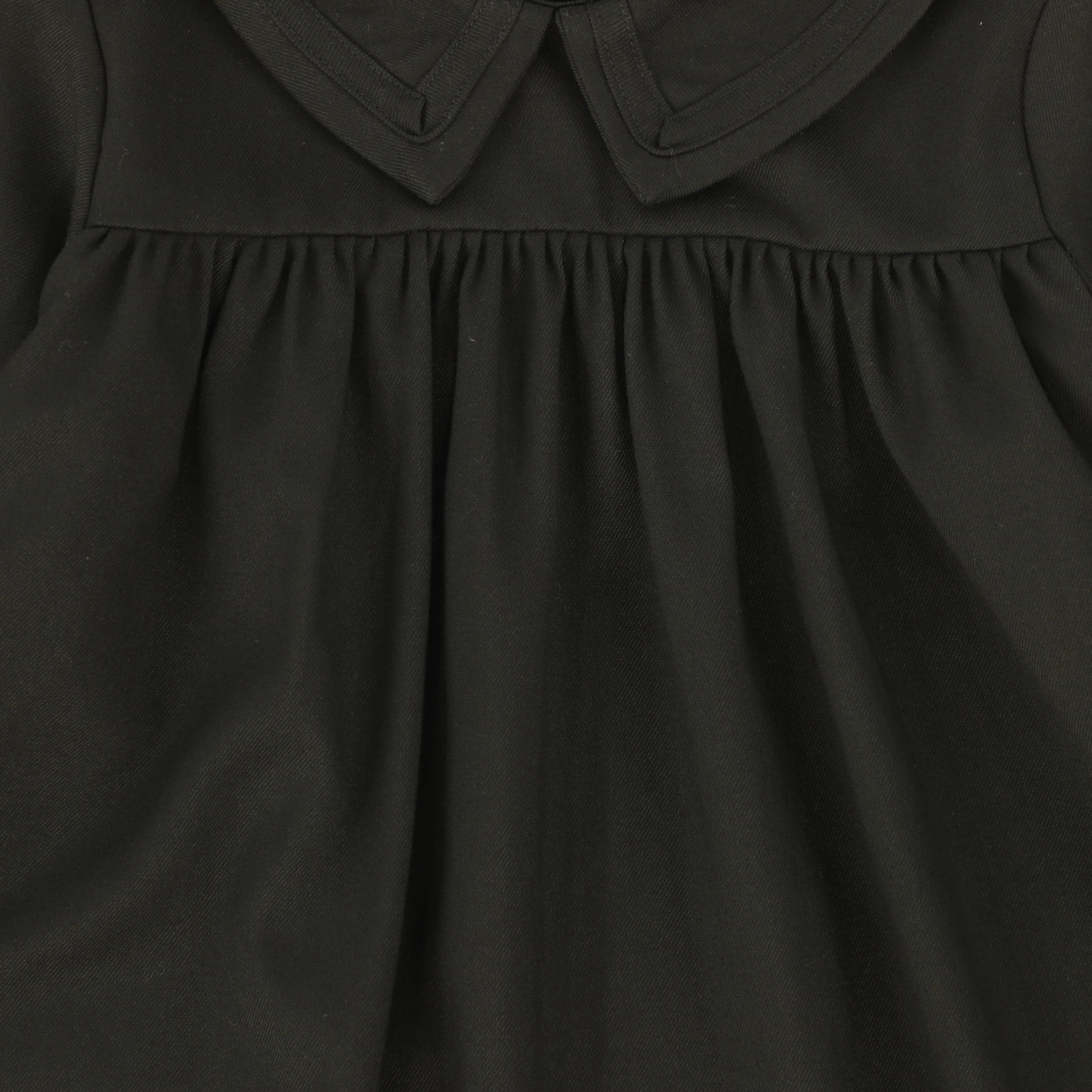 dress wool peter pan collar - hunter green