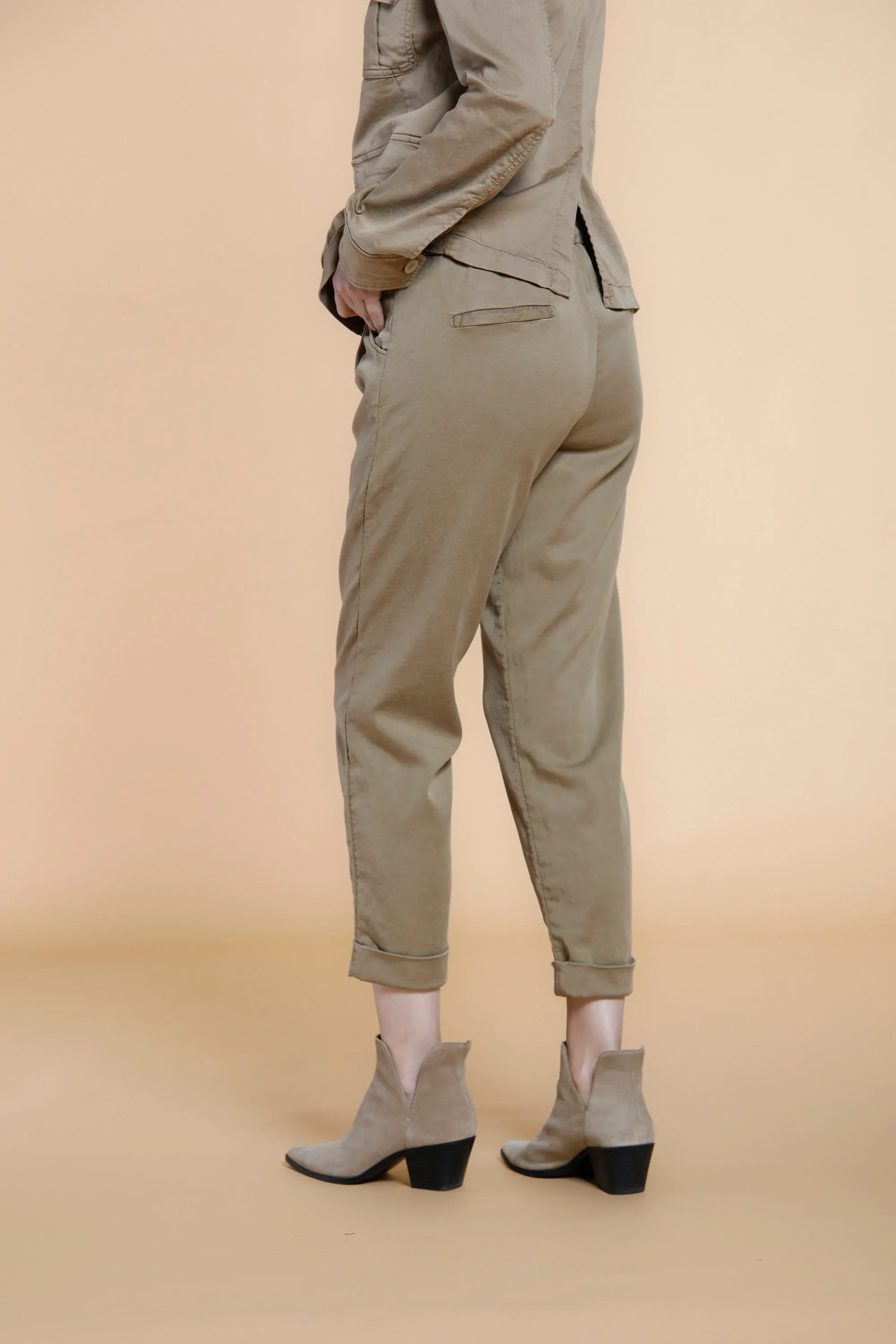 Easy Jogger pantalone chino donna in felpa relaxed